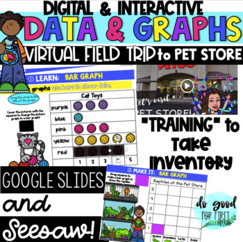 Preview of DIGITAL Data & Graphs - Google Slides - Seesaw - with AUDIO!