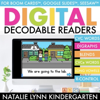Preview of DIGITAL Decodable Readers Boom Cards™ Google™ Seesaw™