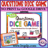 Preview of DIGITAL Dice Game WH Questions for Google Slides | Picture Scenes