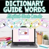 DIGITAL Dictionary Guide Words Task Cards Google Form | Di