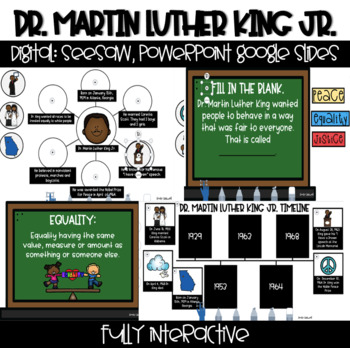 Preview of DIGITAL: Dr. Martin Luther King Jr. - Seesaw - Google Slides - PowerPoint