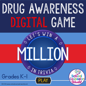 Drug Awareness Hangman Game, Grades 2-3 by School Counselor World