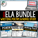 DIGITAL ELA Bundle - Writing, Poetry and Novel Study Activities
