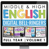 English Bell Ringers - Literary Terms, Discussion, Writing