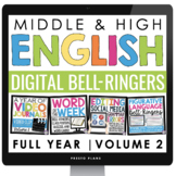 English Bell Ringers - Literary Devices, Grammar, Vocab, V