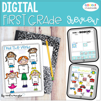 Preview of DIGITAL Early Finishers First Grade Review Google Classroom