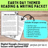 DIGITAL Earth Day ELA |  Activity Packet | Reading Compreh