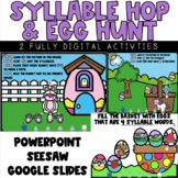 DIGITAL: Easter Bunny Hop & Egg Hunt Counting Syllables -S