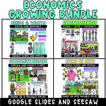 Preview of DIGITAL: Economics Growing Bundle - Seesaw - Google Slides