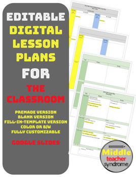 Preview of DIGITAL & Editable Lesson Plan