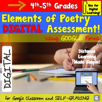 Preview of DIGITAL Elements of Poetry Assessment using Google Forms