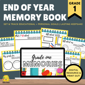 Preview of DIGITAL End of the Year Memory Book- Grade One (Distance Learning)