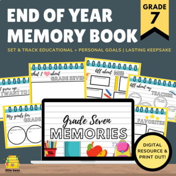 Preview of DIGITAL End of the Year Memory Book- Grade Seven (Distance Learning)