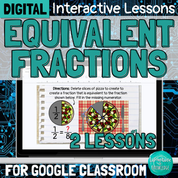 Preview of DIGITAL Equivalent Fractions TWO Interactive Lessons for Google Classroom