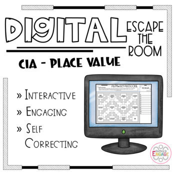 Preview of DIGITAL Escape the Room: CIA - Place Value, Addition, Subtraction