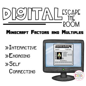 Preview of DIGITAL Escape the Room: Minecraft - Factors and Multiples