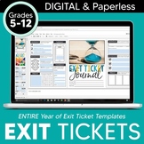 DIGITAL Exit Ticket Journal for ANY Subject: 275 Prompts D