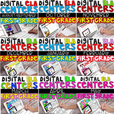 DIGITAL FIRST GRADE ELA CENTERS Bundle FOR THE ENTIRE YEAR
