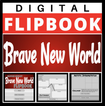 Preview of DIGITAL FLIPBOOK - BRAVE NEW WORLD - ALDOUS HUXLEY - PROJECT - DISTANCE LEARNING