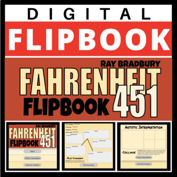 Preview of DIGITAL FLIPBOOK - FAHRENHEIT 451 - RAY BRADBURY - PROJECT - DISTANCE LEARNING