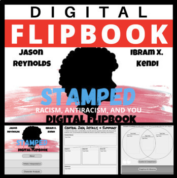 Preview of DIGITAL FLIPBOOK - STAMPED - IBRAM X. KENDI - RACE RACISM ANTIRACISM - DISTANCE