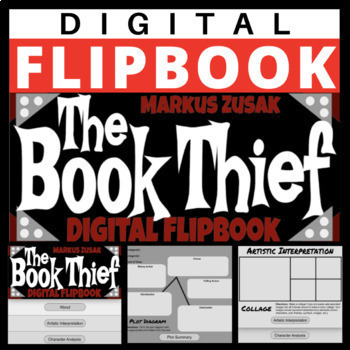 Preview of DIGITAL FLIPBOOK - THE BOOK THIEF - MARKUS ZUSAK - PROJECT - DISTANCE LEARNING