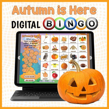 Preview of DIGITAL Fall Themed Vocabulary Bingo Game