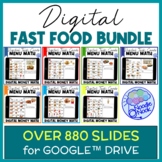 DIGITAL Fast Food Menu Math BUNDLE - A Fun and Functional 