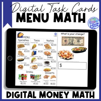 Preview of DIGITAL Fast Food Menu Math for Tacos - A FUN Money Math Center