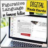 DIGITAL Figurative Language in Famous Fiction TASK CARDS |
