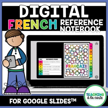 Preview of DIGITAL French Notebook | DIGITAL French Reference Pages | For Google Slides™