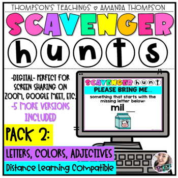 Preview of Virtual Morning Meeting Digital Games - Scavenger Hunt - Digital Fun Friday