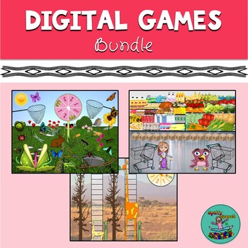 Preview of DIGITAL GAMES (Growing) Bundle: Speech therapy, teletherapy, PowerPoint, fun