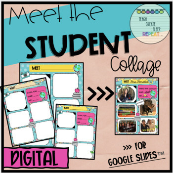 Preview of DIGITAL GETTING TO KNOW YOU - ALL ABOUT ME PICTURE COLLAGE Back to School