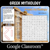 DIGITAL GREEK MYTHOLOGY Word Search Puzzle Worksheet Activ