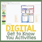 DIGITAL Get to Know You Activities for Distance Learning