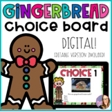DIGITAL Gingerbread Theme Choice Board
