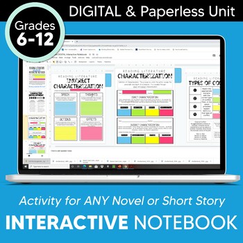 Preview of DIGITAL Interactive Notebook: Reading Literature 6-12 for ANY Novel