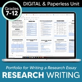 DIGITAL Google Interactive Notebook: Research Writing 7-12
