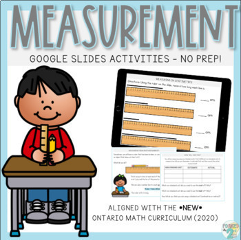 Preview of DIGITAL | Grade 2: Measurement | 2020 Ontario Math Curriculum | No Prep!