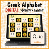DIGITAL Greek Alphabet Memory Matching Card Game