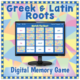 DIGITAL Greek and Latin Roots Memory Matching Card Game