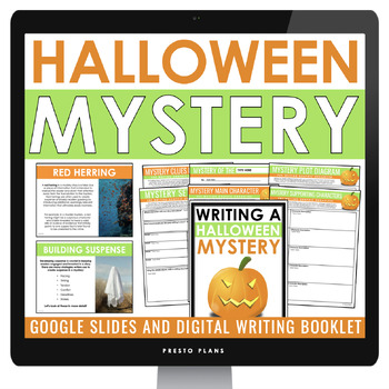 Preview of Halloween Writing Assignment - Writing a Mystery Halloween Narrative - Digital