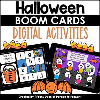 Preview of DIGITAL Halloween Activities - Preschool - Kindergarten - Boom Cards