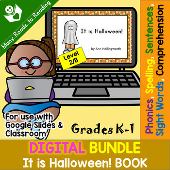 Preview of DIGITAL Halloween Book & Skills BUNDLE K-1 | It is Halloween