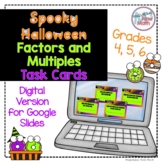 DIGITAL Halloween Factors and Multiples Task Cards for Goo