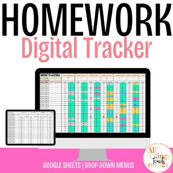 Preview of DIGITAL Homework TRACKER ANY Class ANY Grade! (Editable - Volume 1)