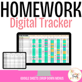 DIGITAL Homework TRACKER ANY Class ANY Grade! (Editable - 