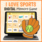 DIGITAL I Love Sports Memory Matching Card Game