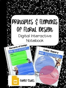 Preview of DIGITAL INTERACTIVE NOTEBOOK: Principles and Elements of Floral Design